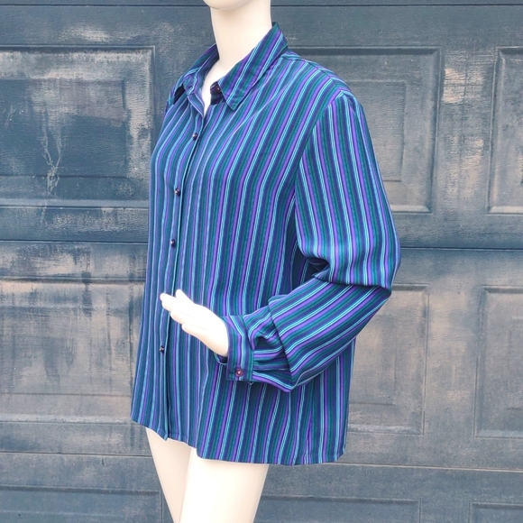 KORET LADIES MULTI-COLOR  STRIPPED BLOUSE/TOP (Plus Size 16) - Picture 5 of 17